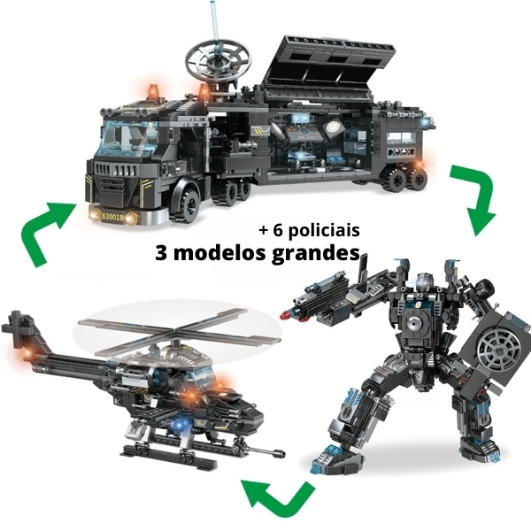 Mega Kit de Peças de Montagem Swat