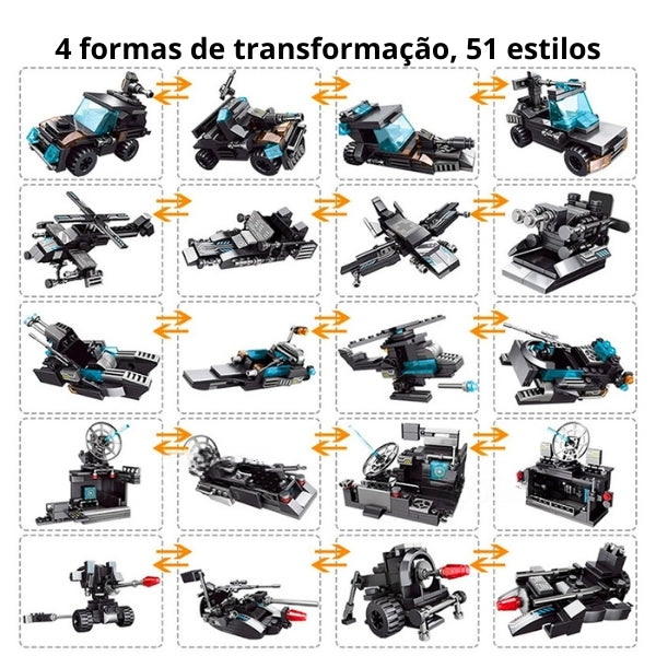 Mega Kit de Peças de Montagem Swat