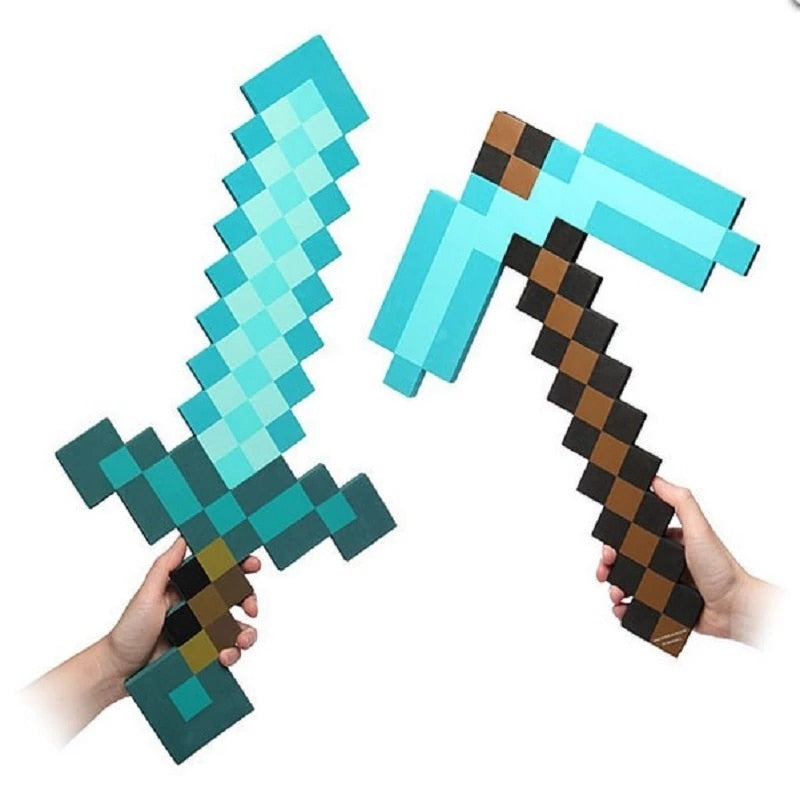 Espada e Picareta estilo Jogo Minecraft