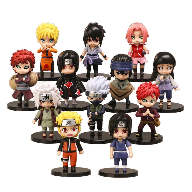 Conjunto Com 12 Bonecos Do Anime Naruto