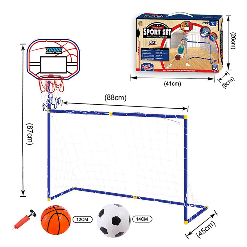 Jogo De Futebol e Basquete 2 Em 1 + Bomba De Enchimento