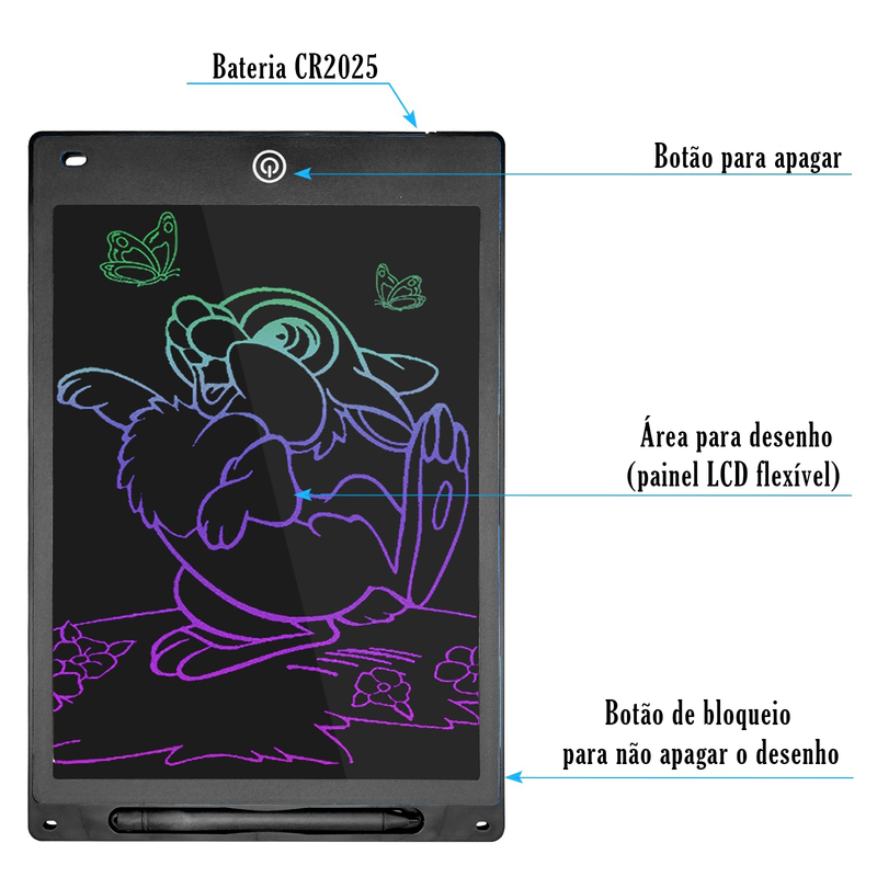 Tablet LCD Interativo Infantil