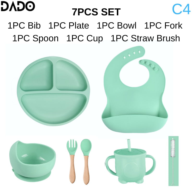 Kit de Alimentação de Bebê de Silicone