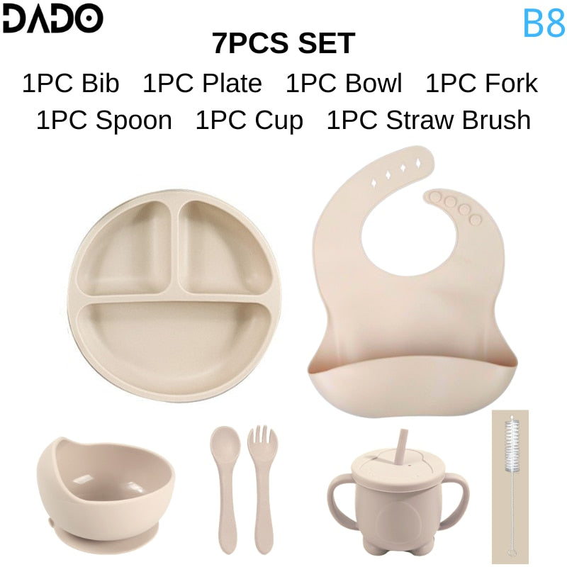 Kit de Alimentação de Bebê de Silicone