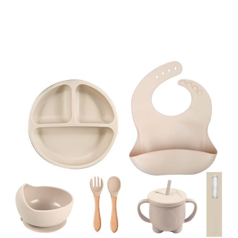 Kit de Alimentação de Bebê de Silicone