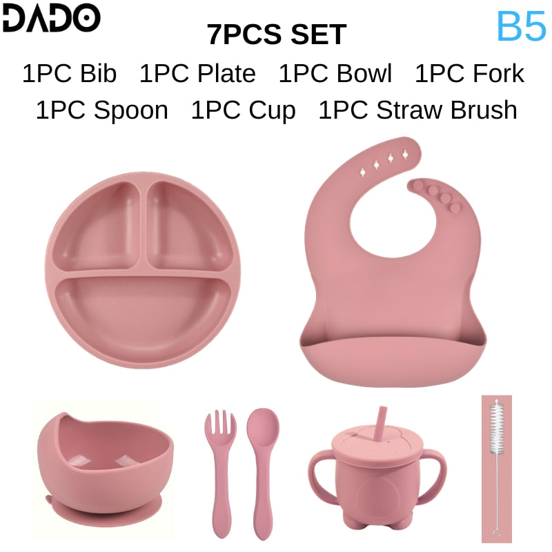 Kit de Alimentação de Bebê de Silicone