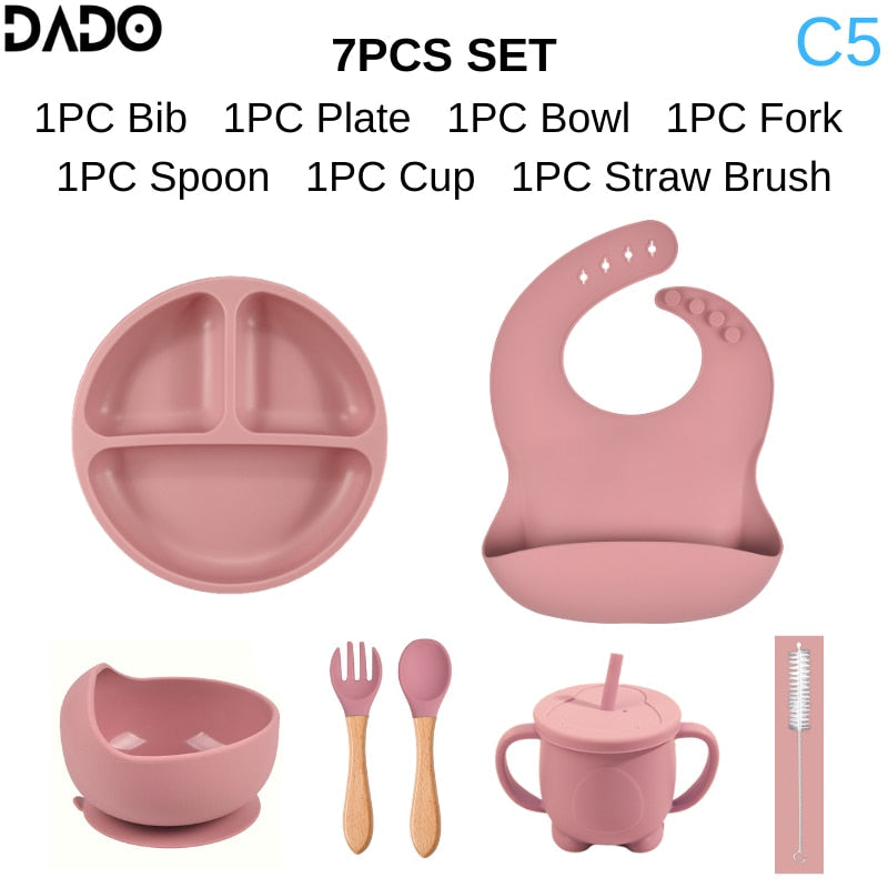 Kit de Alimentação de Bebê de Silicone