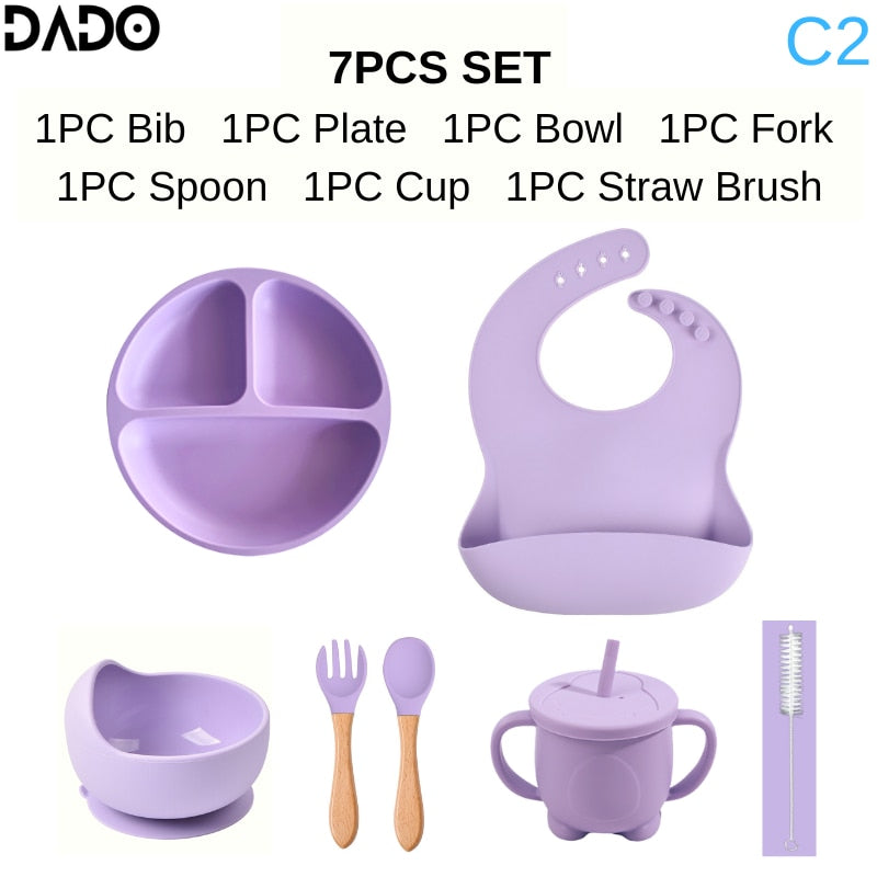 Kit de Alimentação de Bebê de Silicone