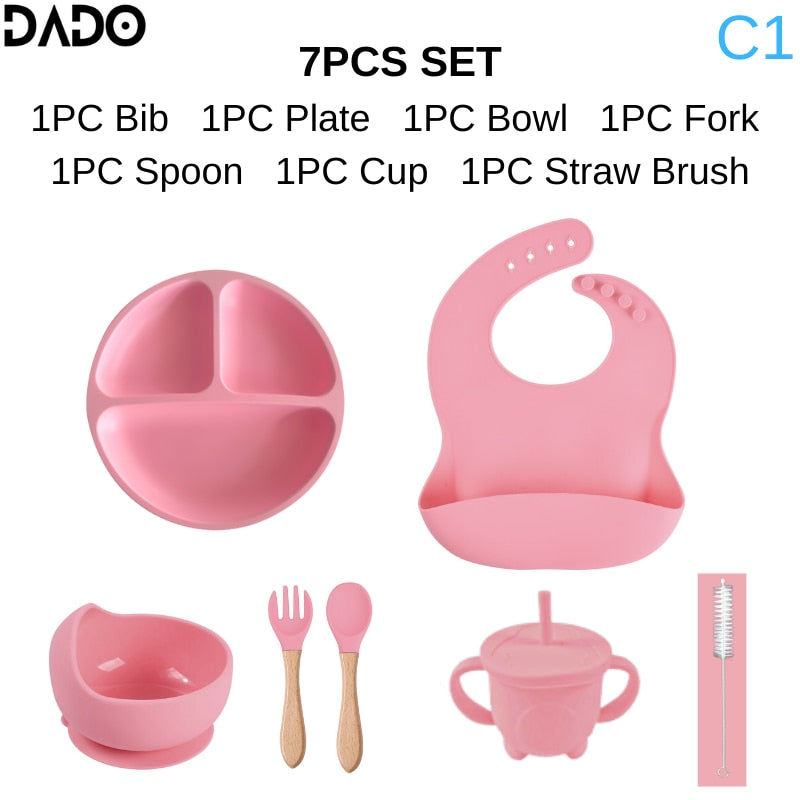 Kit de Alimentação de Bebê de Silicone