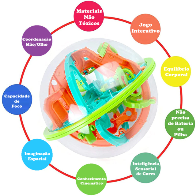 Bola Labirinto 3D Aprendizagem Divertida
